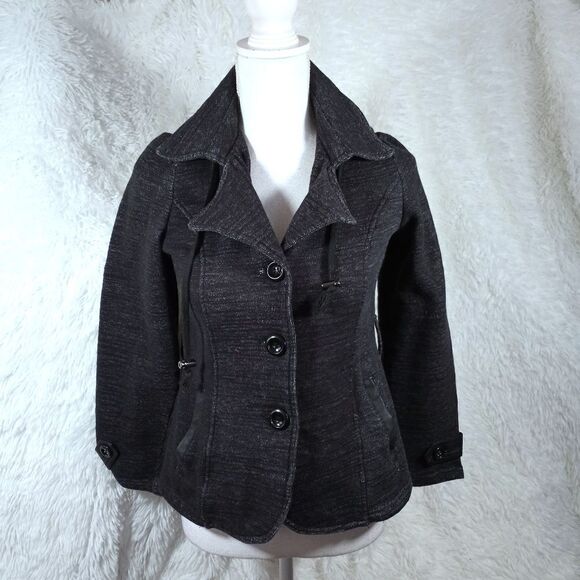 FULL TILT CHARCOAL HOODED COAT SZ.S EUC - Picture 2 of 6